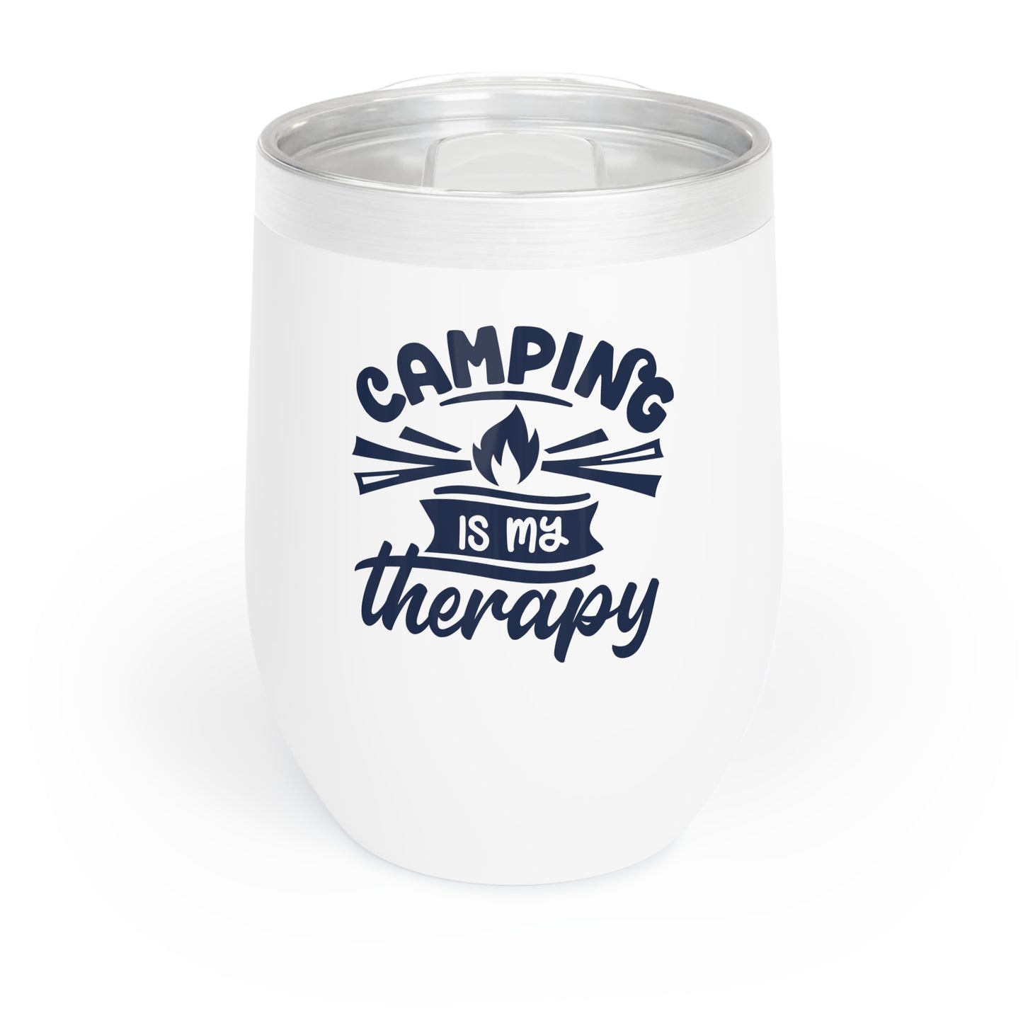 Camping is My Therapy 12oz Wine Tumbler