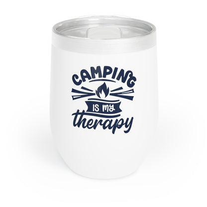 Camping is My Therapy 12oz Wine Tumbler