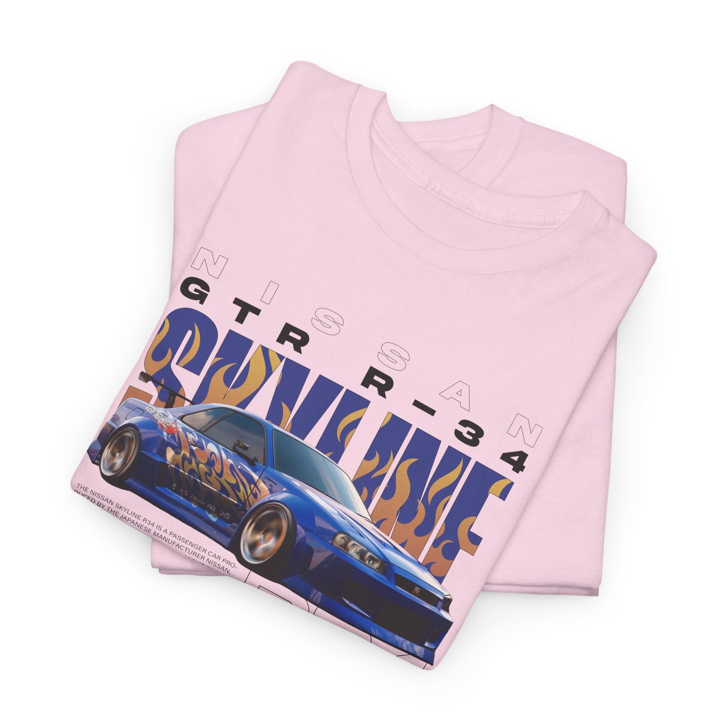 Nisson GTR R34 Blueprint Collection Unisex Cotton Tee