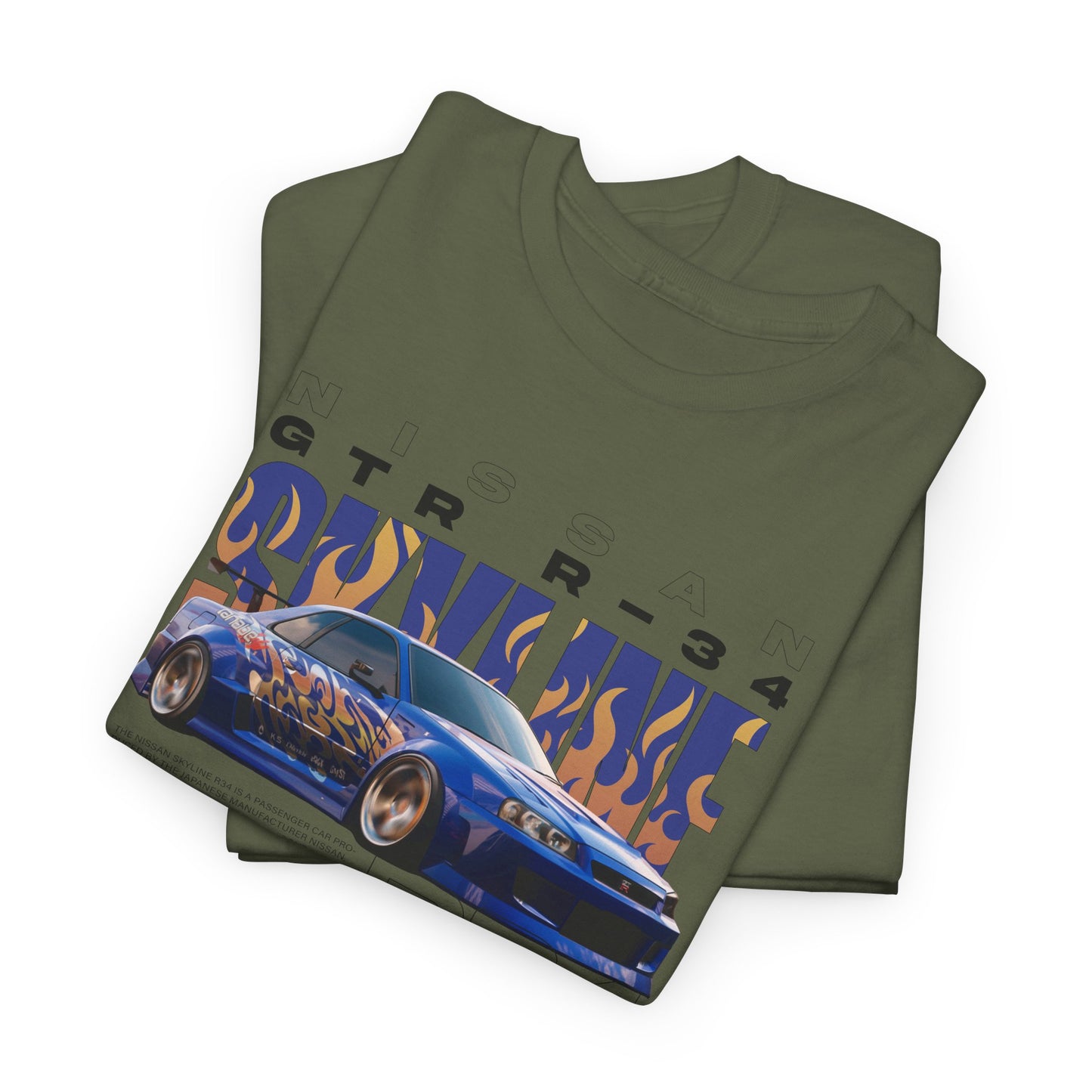 Nisson GTR R34 Blueprint Collection Unisex Cotton Tee