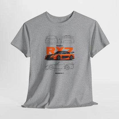 Mazda RX7 Blueprint Collection Unisex Cotton Tee