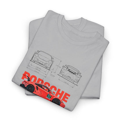 Porsche GT3 RS Blueprint Collection Unisex Cotton Tee