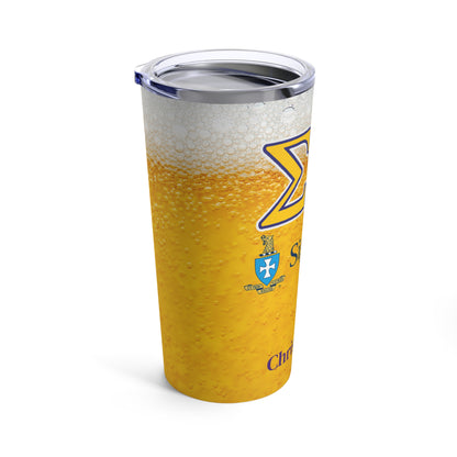 Personalized Sigma Chi 20oz Travel Mug / Tumbler + Vacuum-Insulated } Add
