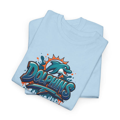 Miami Dolphins Art Unisex Premium Cotton Tee