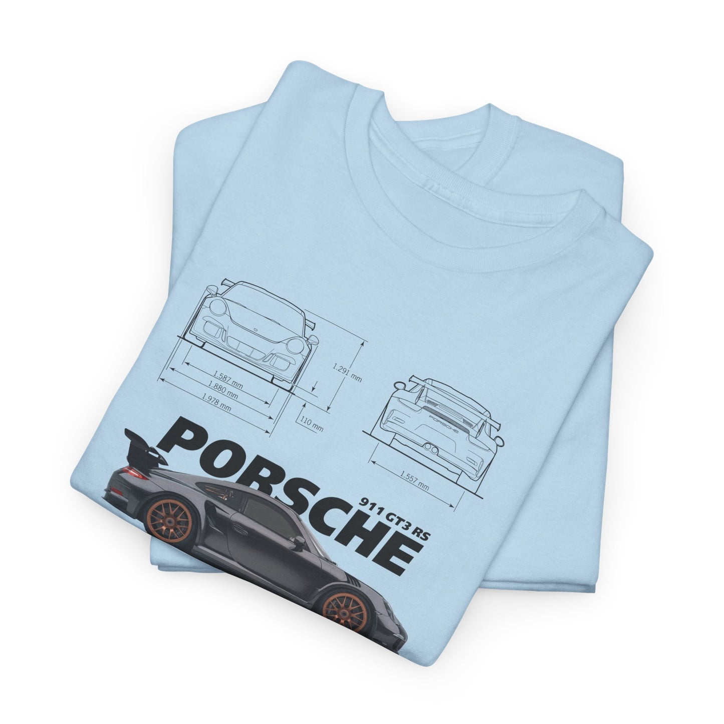 Porsche 911 GT3 RS Blueprint Collection Unisex Cotton Tee
