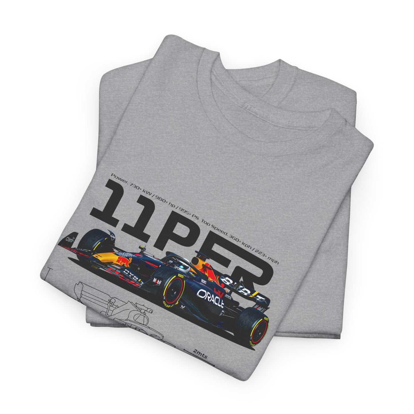 Red Bull Formula 1 Blueprint Collection Unisex Cotton Tee
