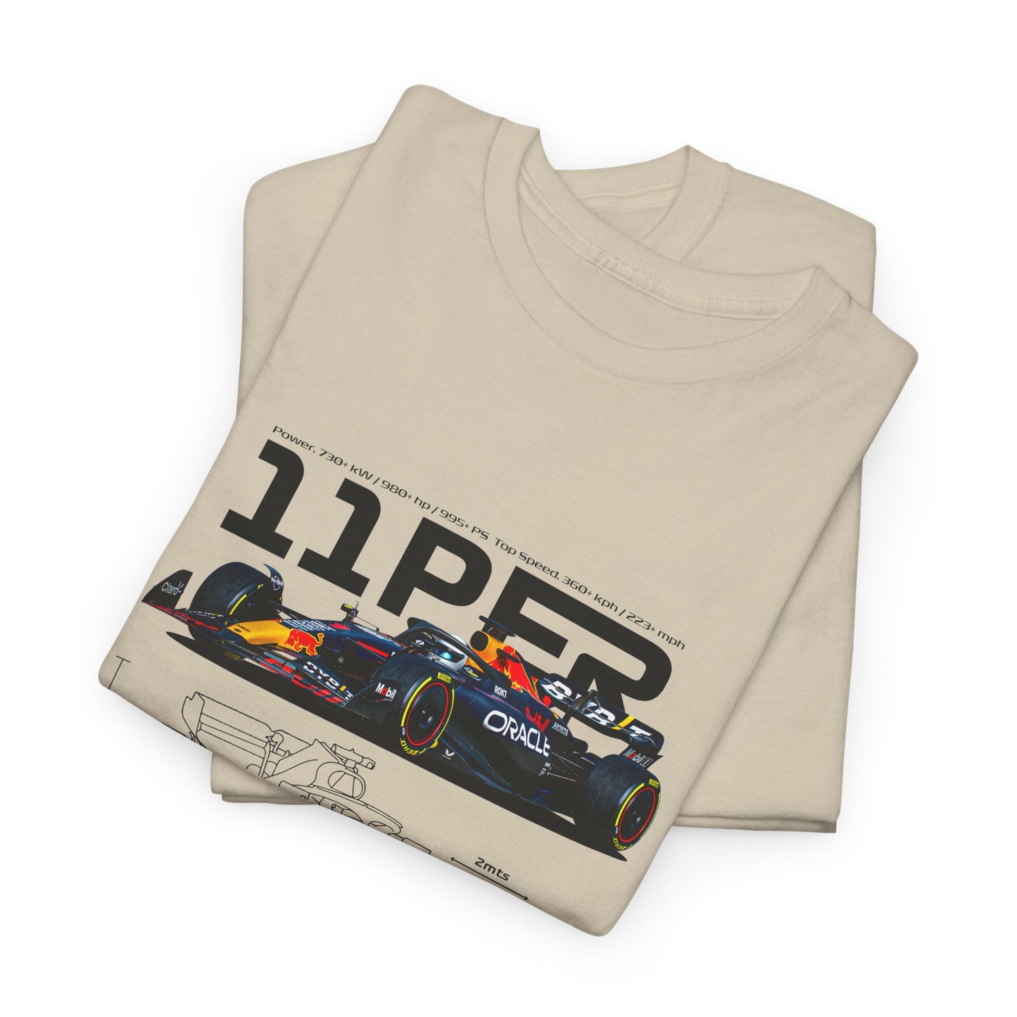 Red Bull Formula 1 Blueprint Collection Unisex Cotton Tee