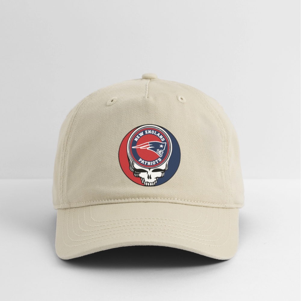 New England Patriots Grateful Dead Stealie Dad Hat - khaki