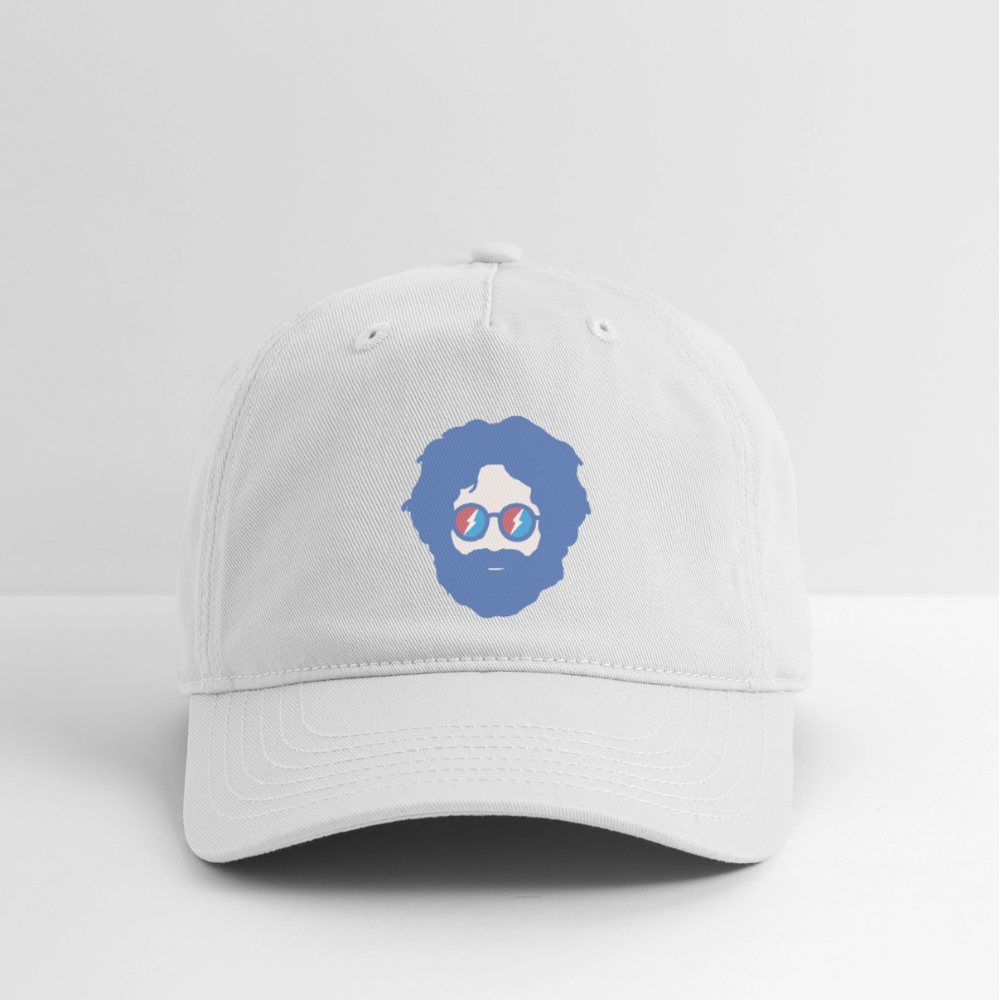 Jerry Grateful Dead Stealie Dad Hat - white