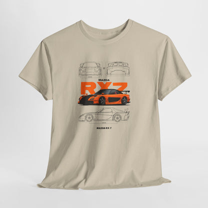Mazda RX7 Blueprint Collection Unisex Cotton Tee