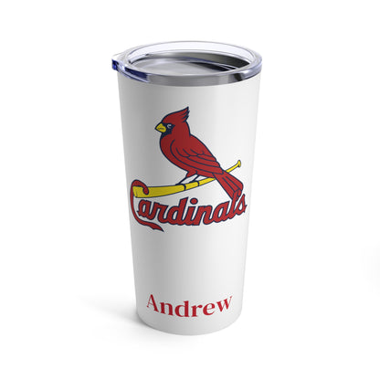 Personalized St Louis Cardinals 20oz Travel Mug / Tumbler + Vacuum-Insulated } Add