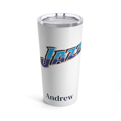 Personalized Utah Jazz 20oz Travel Mug / Tumbler + Vacuum-Insulated } Add