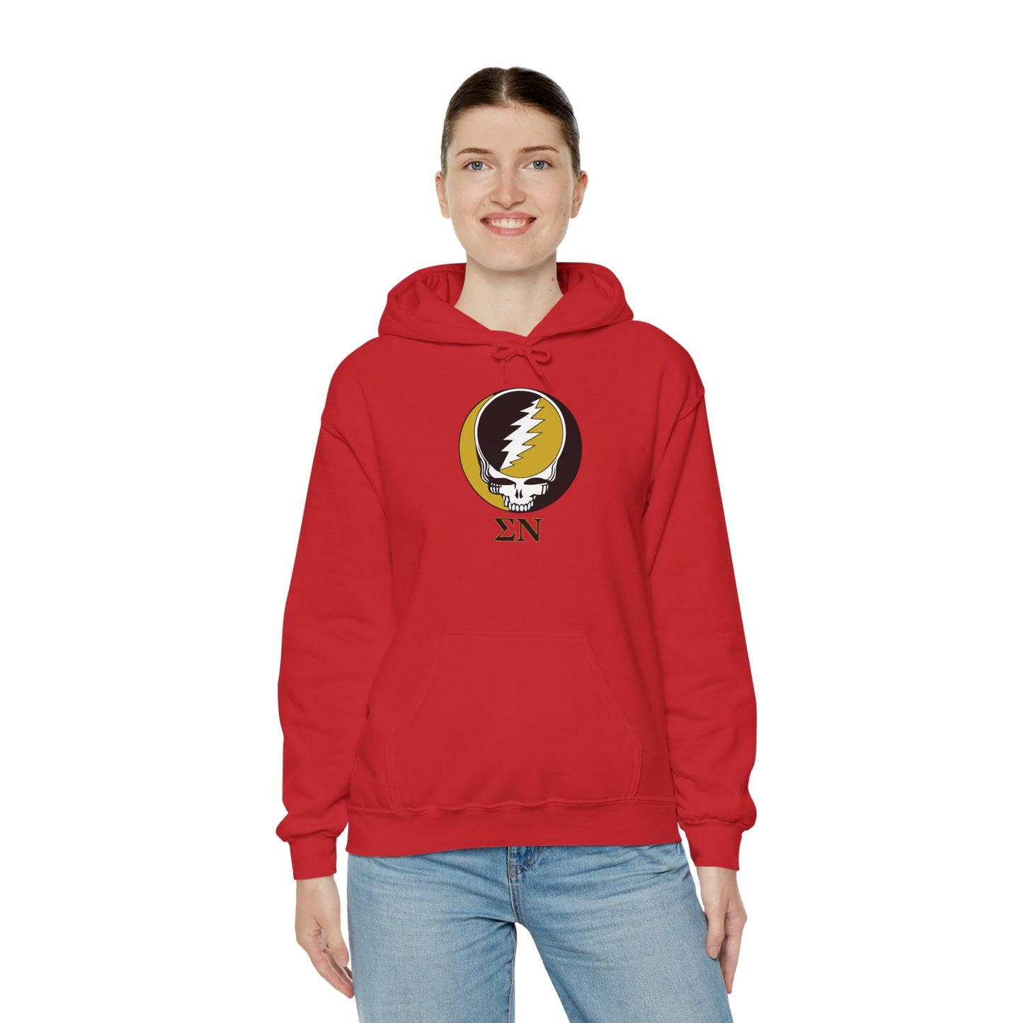 OBIZZY - Personalized Sigma Nu Grateful Dead Unisex Heavy Blend Hoodie - Hooded Sweatshirt - Add A Name or Nickname To The Back for Free!