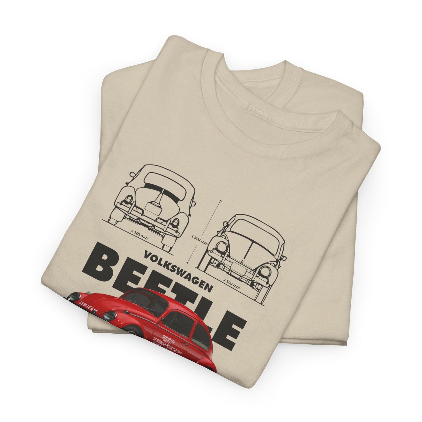 Volkswagen Beetle Blueprint Collection Unisex Cotton Tee