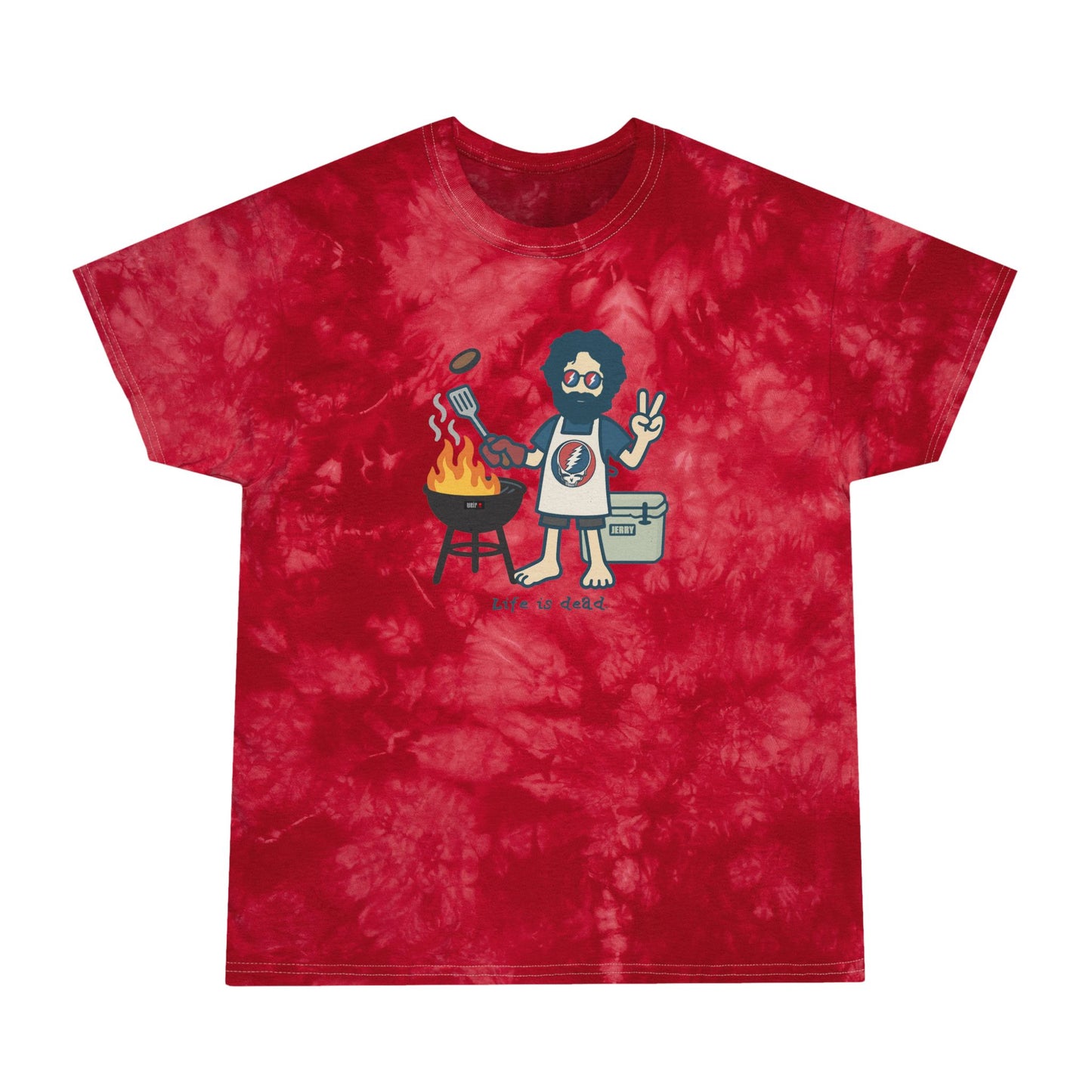Grillin' Jerry | Life is dead. Stealie Crystal Tie-Dye Unisex T-Shirt