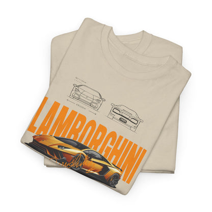 Lamborghini Aventador Blueprint Collection Unisex Cotton Tee