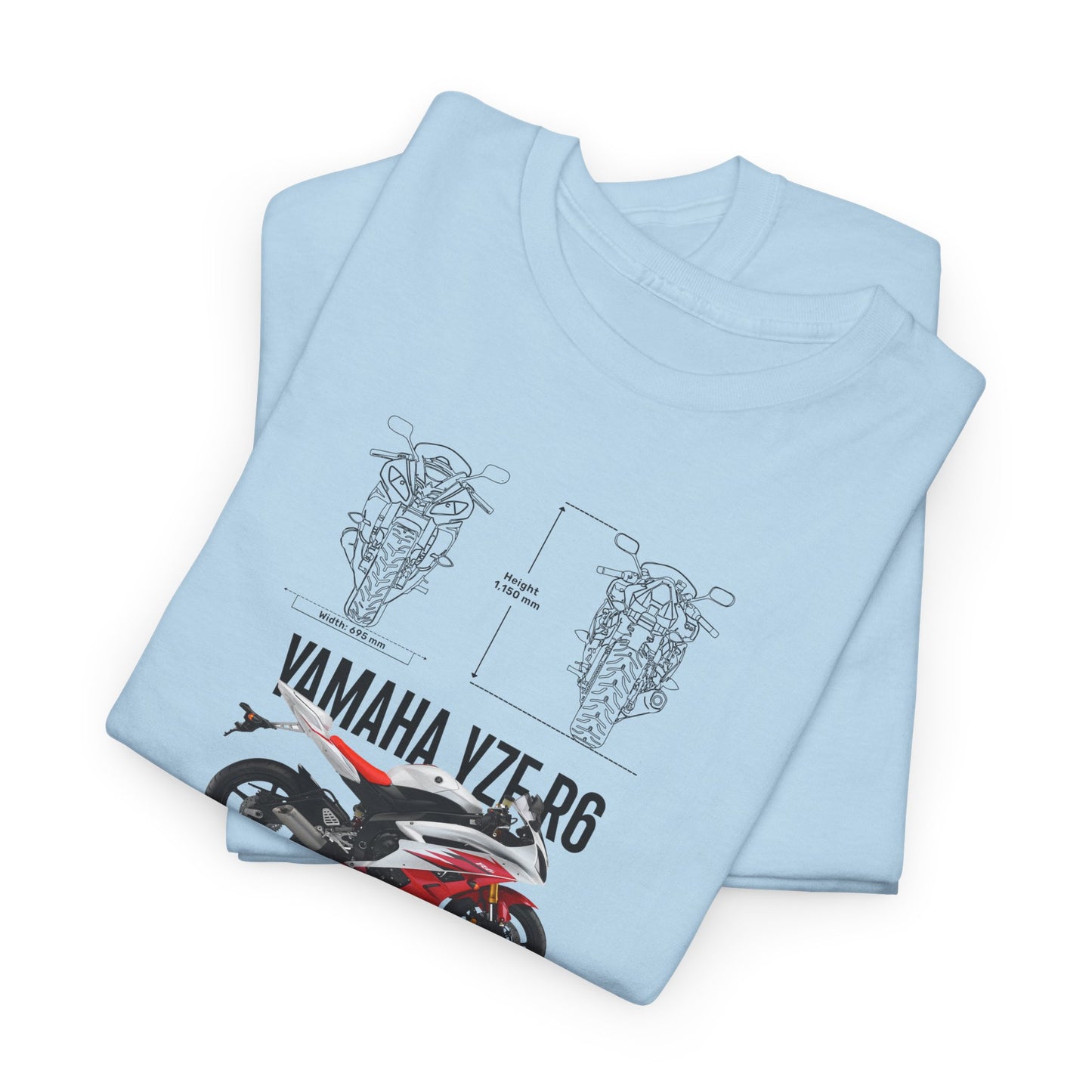 Yamaha YZF R6 Blueprint Collection Unisex Cotton Tee