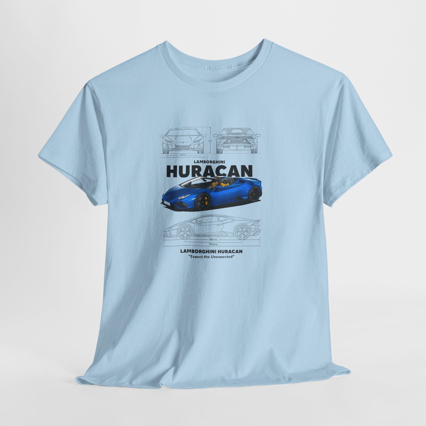 Lamborghini Huracan Blueprint Collection Unisex Cotton Tee