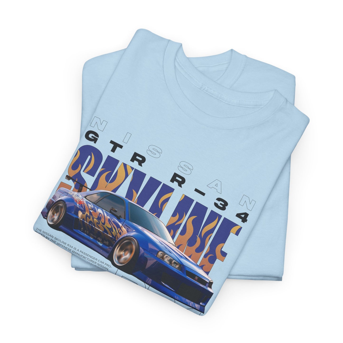 Nisson GTR R34 Blueprint Collection Unisex Cotton Tee