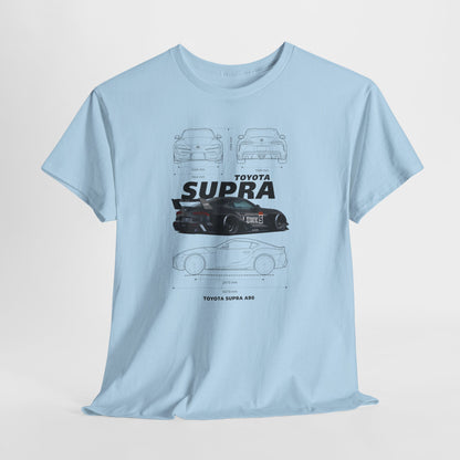 Toyota Supra A90 Blueprint Collection Unisex Cotton Tee