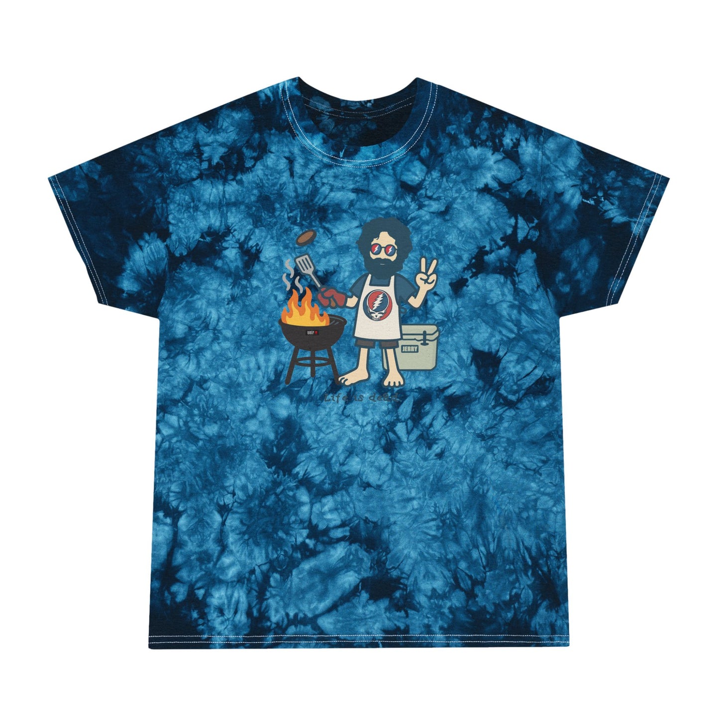 Grillin' Jerry | Life is dead. Stealie Crystal Tie-Dye Unisex T-Shirt
