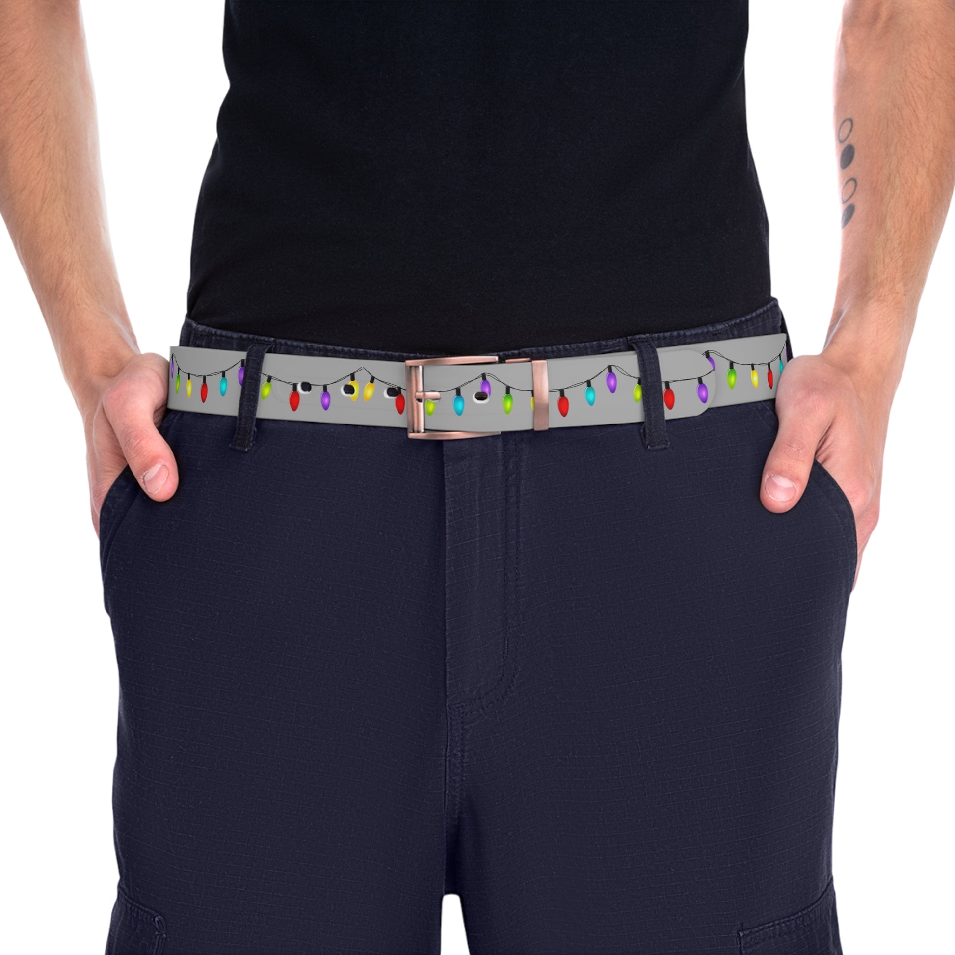 Ugly Christmas Belt - Holiday Lights - Men'
