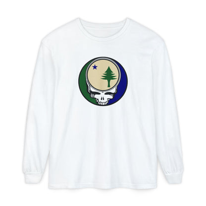 Maine Unofficial State Flag Vineyard Collection Unisex Garment-dyed Long Sleeve
