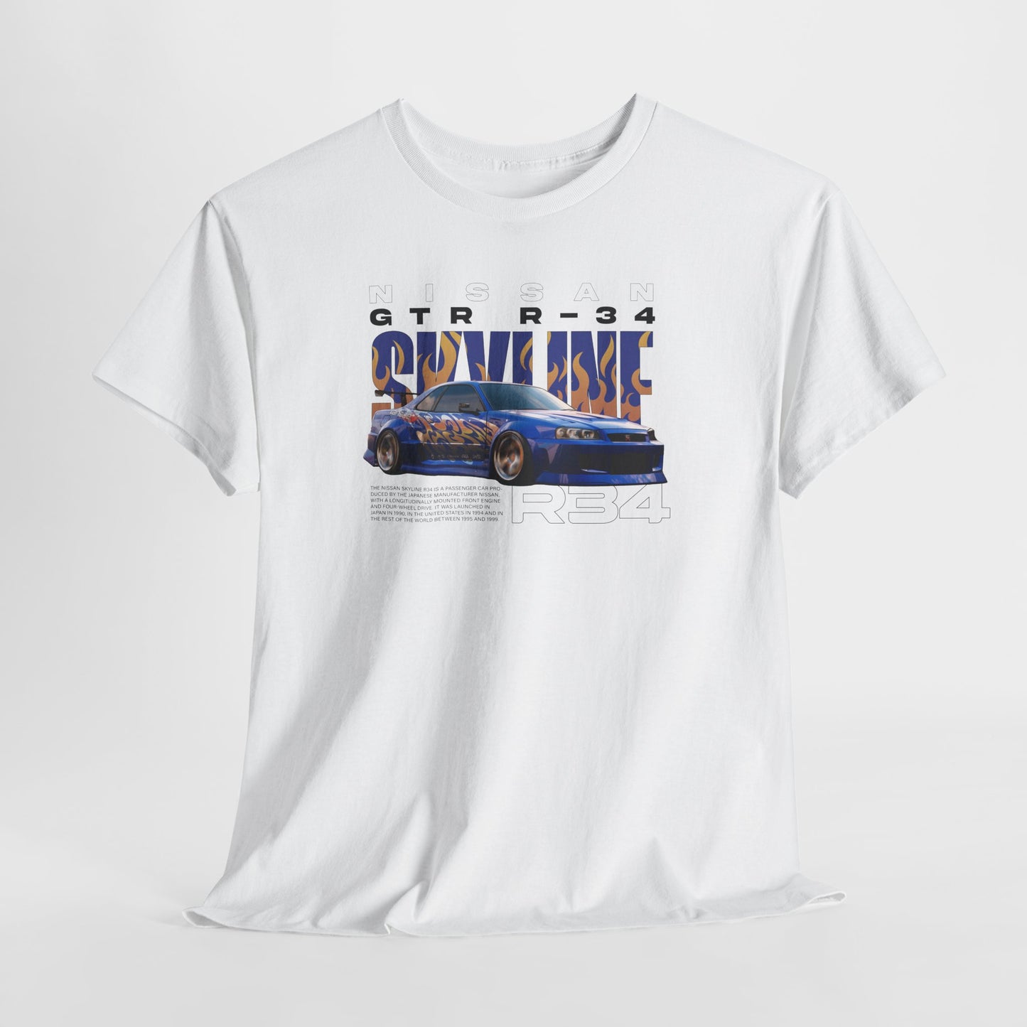 Nisson GTR R34 Blueprint Collection Unisex Cotton Tee