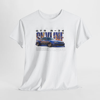 Nisson GTR R34 Blueprint Collection Unisex Cotton Tee
