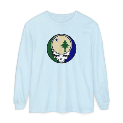 Maine Unofficial State Flag Vineyard Collection Unisex Garment-dyed Long Sleeve