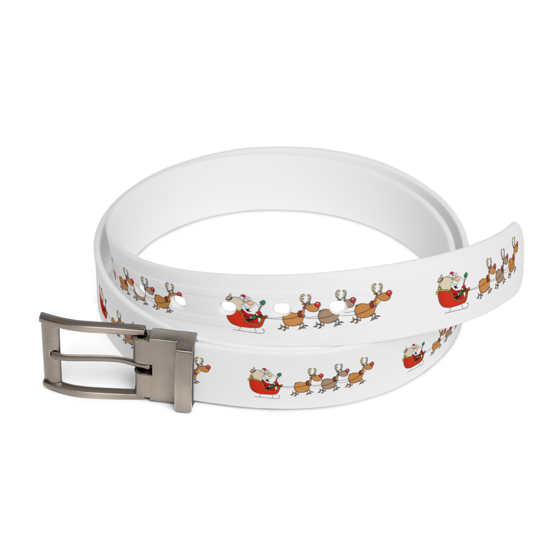 Ugly Christmas Belt - Santa & Reindeer - Men'