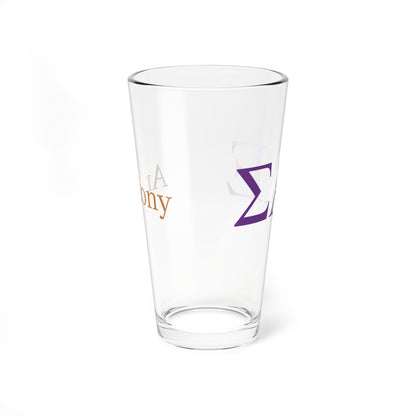 Personalized Sigma Alpha Epsilon Fraternity Pint Glass - 16oz - Drinking Glass