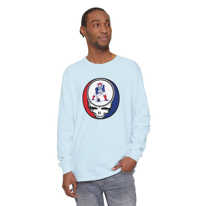 New England Patriots "Pat the Patriot" Vineyard Collection Unisex Garment-dyed Long Sleeve