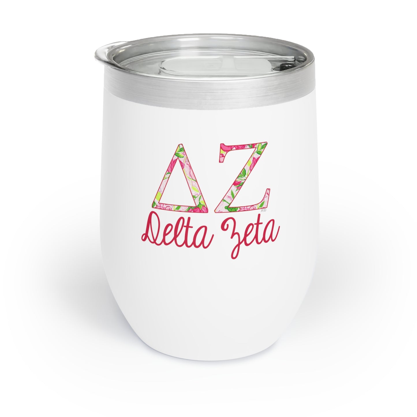 Personalized Delta Zeta Sorority Wine Tumbler - DZ -