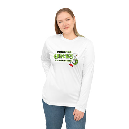 Drink Up Grinches, It's Christmas Performance Long Sleeve Shirt - Funny Christmas Shirt