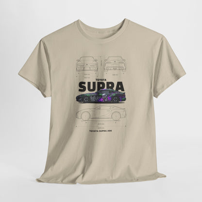 Toyota Supra A90 Blueprint Collection Unisex Cotton Tee