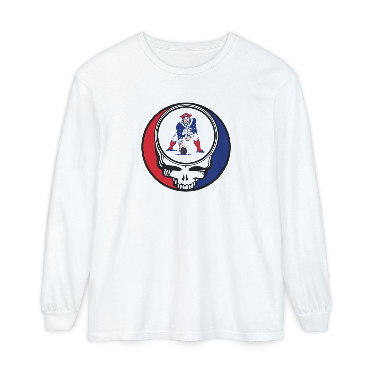 New England Patriots "Pat the Patriot" Vineyard Collection Unisex Garment-dyed Long Sleeve