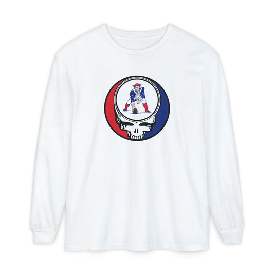 New England Patriots "Pat the Patriot" Vineyard Collection Unisex Garment-dyed Long Sleeve