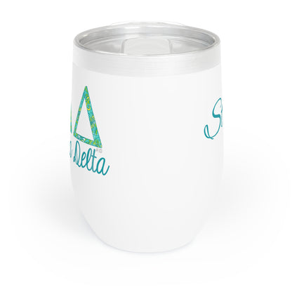 Personalized Delta Delta Delta Sorority Wine Tumbler - Tri Delta -