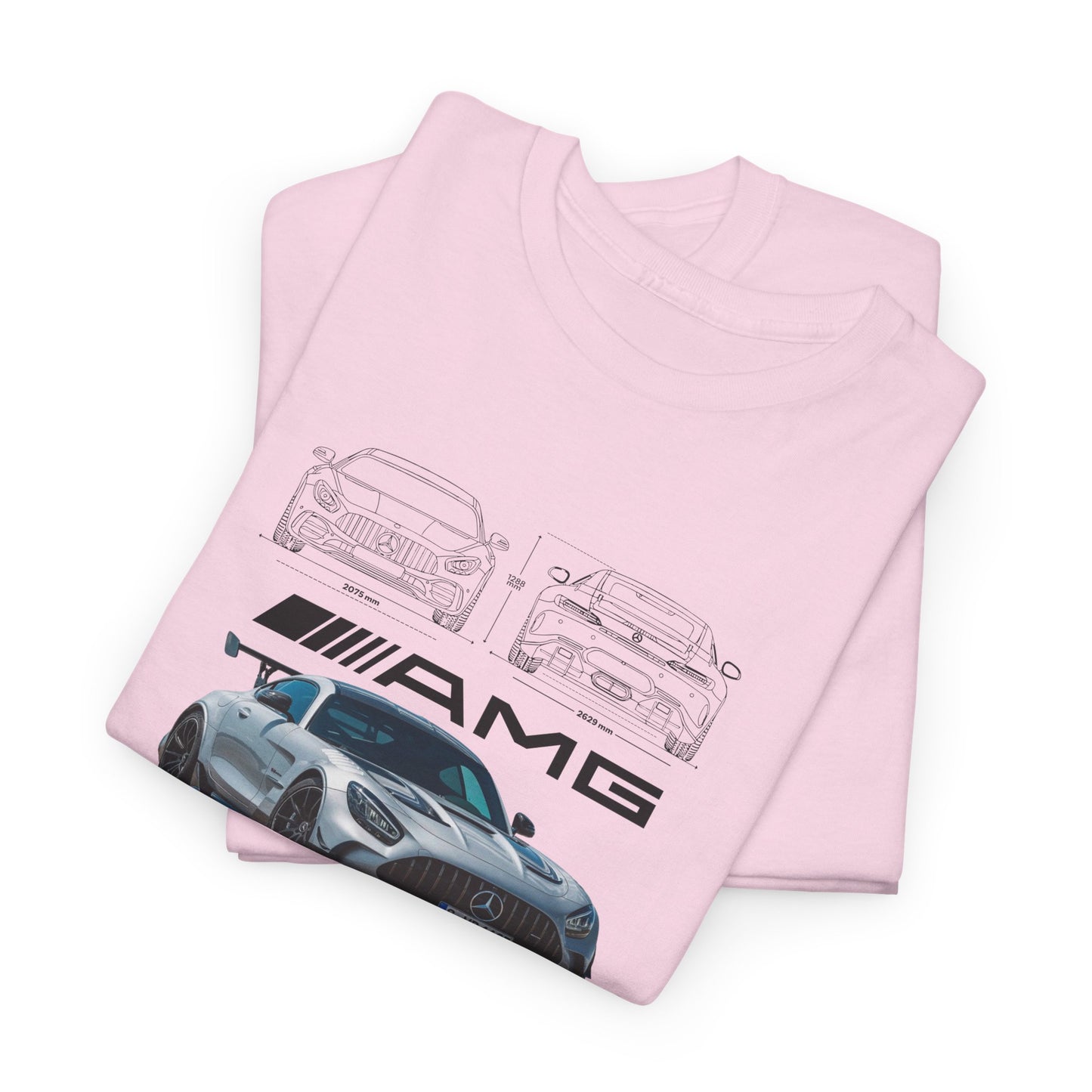 Mercedes-Benz AMG GTR Black Series Blueprint Collection Unisex Cotton Tee