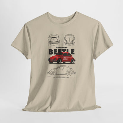 Volkswagen Beetle Blueprint Collection Unisex Cotton Tee