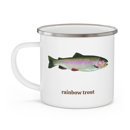 Rainbow Trout Enamel Camping Mug