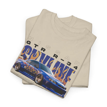 Nisson GTR R34 Blueprint Collection Unisex Cotton Tee