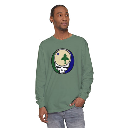 Maine Unofficial State Flag Vineyard Collection Unisex Garment-dyed Long Sleeve