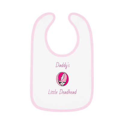 Daddy's Little Deadhead Baby Bib - Pink or Blue