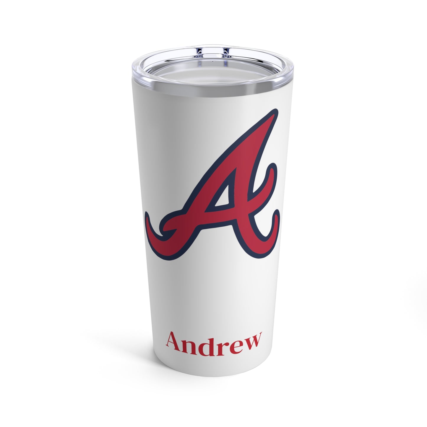 Personalized Atlanta Braves 20oz Travel Mug / Tumbler + Vacuum-Insulated } Add