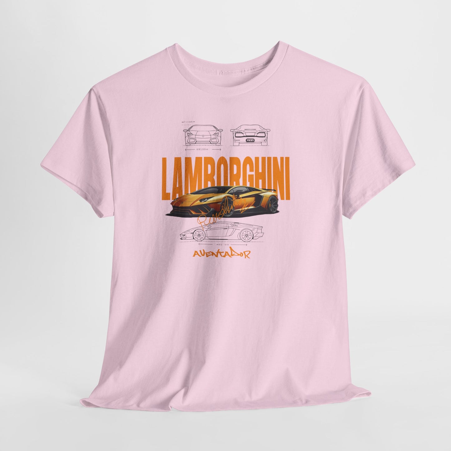 Lamborghini Aventador Blueprint Collection Unisex Cotton Tee