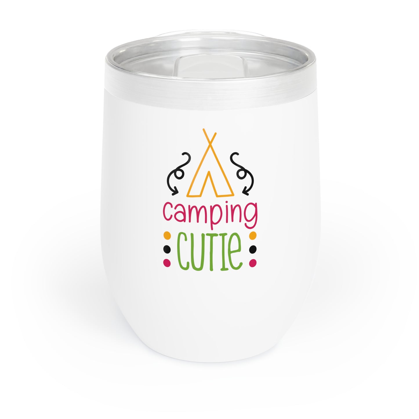 12oz Wine Tumbler - Camping Cutie - Vacuum-Insulated Hot/Cold - Camping/RV Life