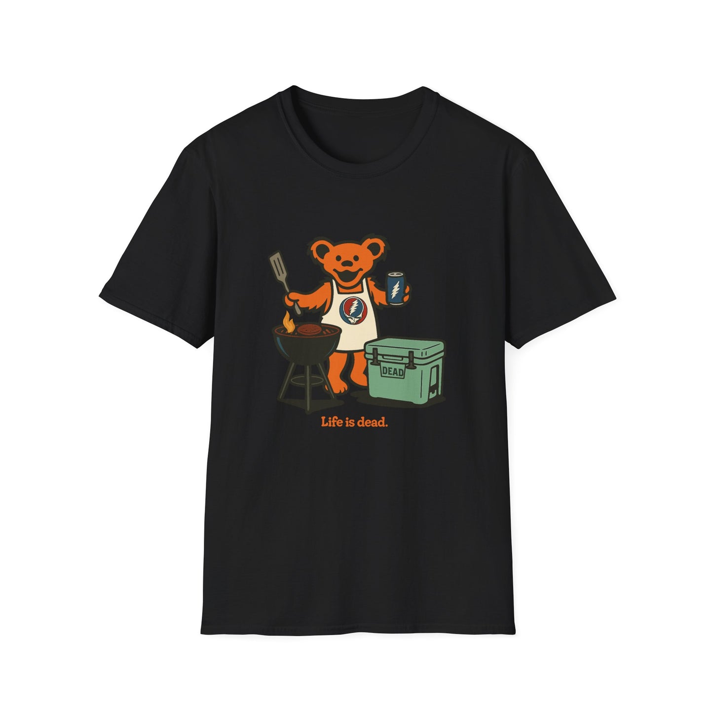 Grillin' Bear - Life is dead. Grateful Dead TShirt