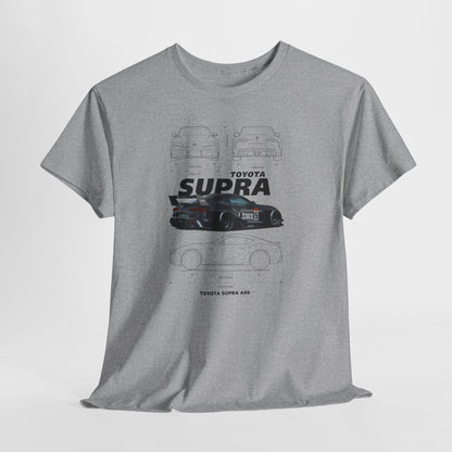 Toyota Supra A90 Blueprint Collection Unisex Cotton Tee